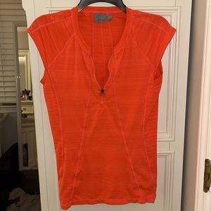 Athleta Orange Zip Top